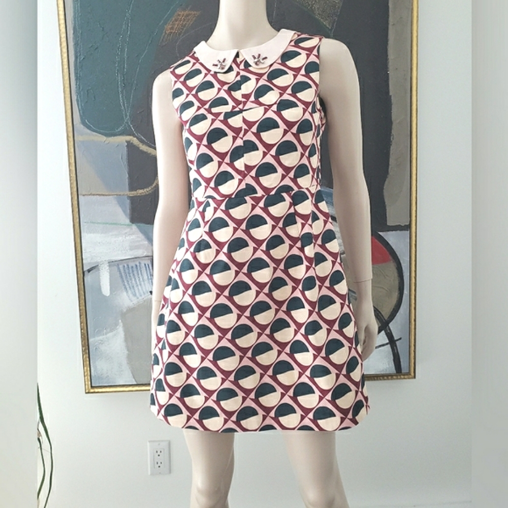 Five Plus | Sleeveless Mini Sheath Dress with Embellishments